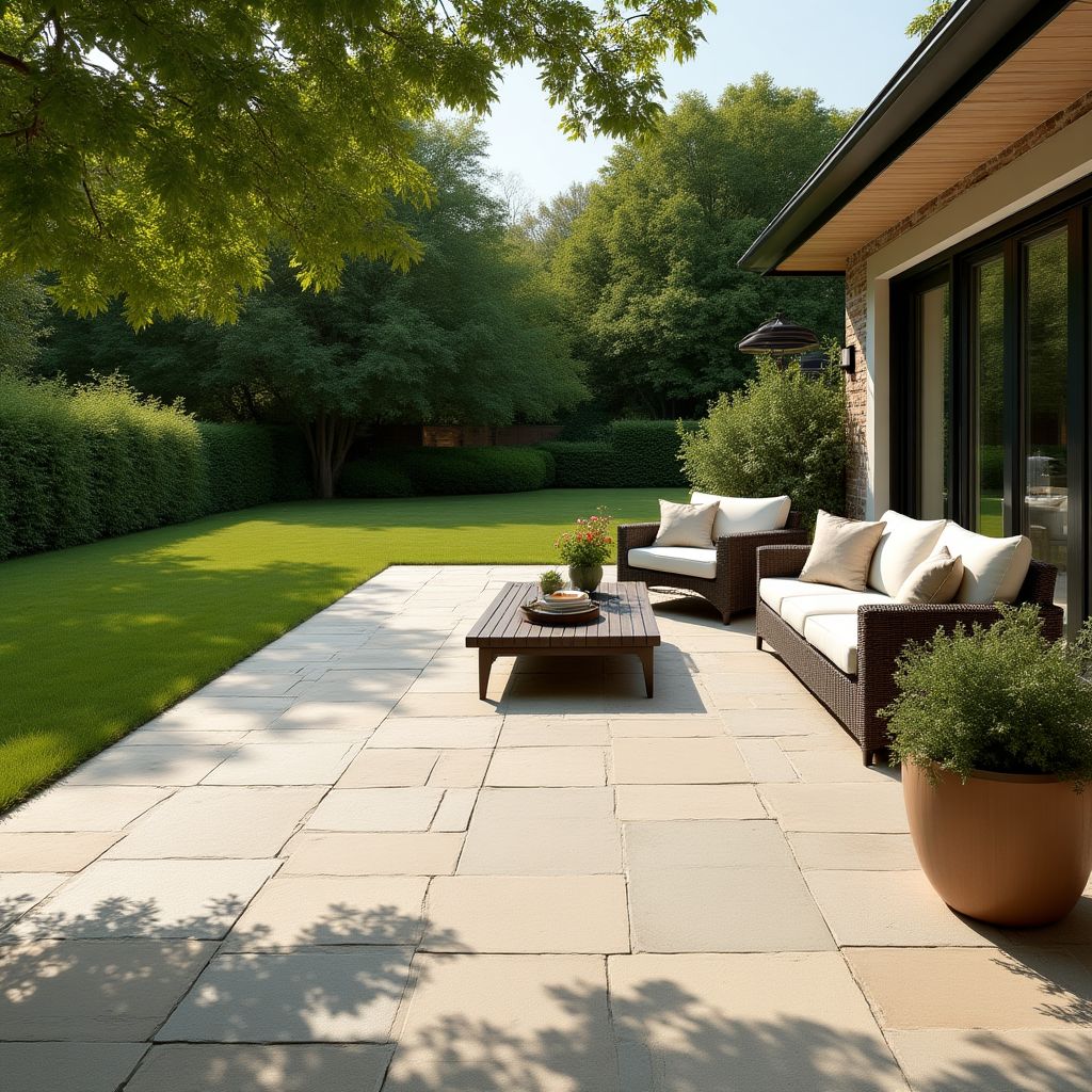 Elegancki taras z kamienia naturalnego