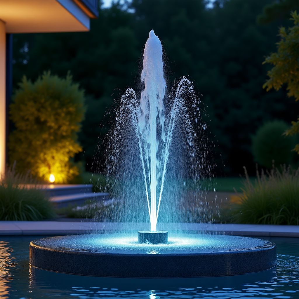 Nowoczesna fontanna ogrodowa